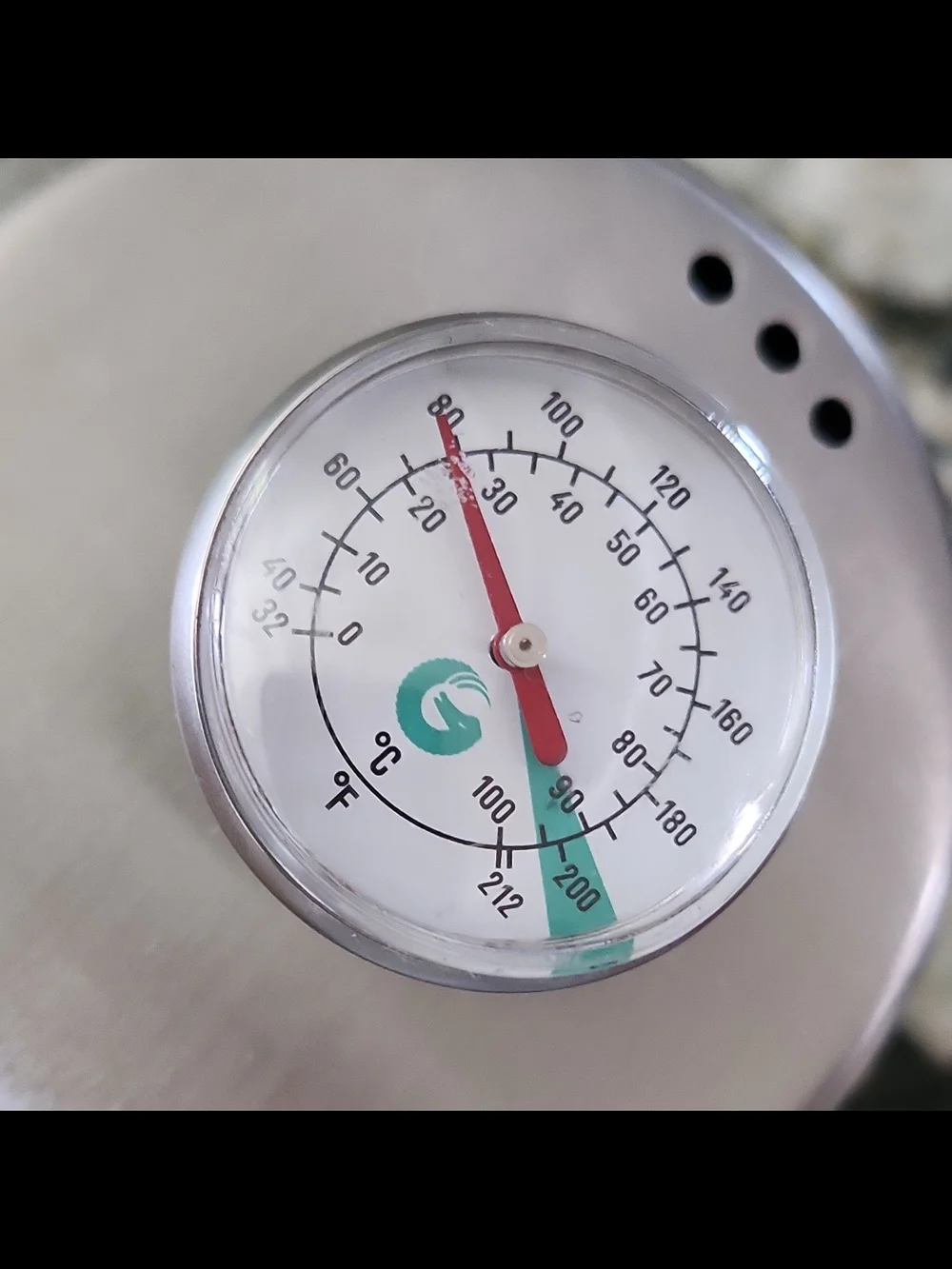 Gooseneck Pour-Over Kettle with Thermometer - Silver Stainless Steel